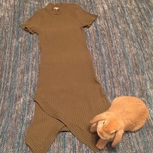 🍀 MONTEAU Asymmetrical Green Bodycon Dress🍀